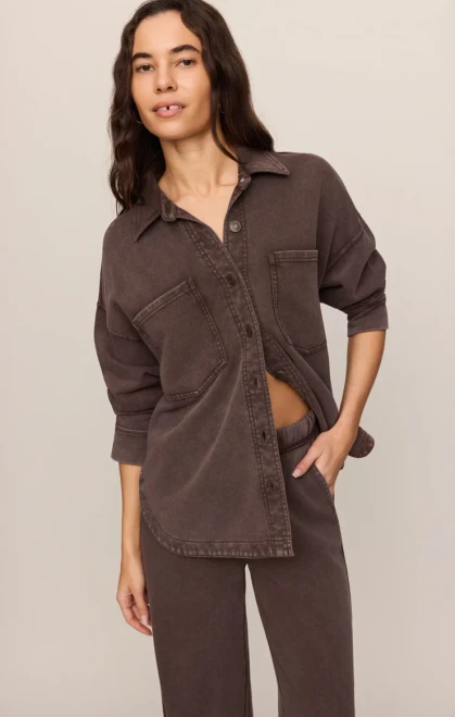 Z Supply Drk Chocolate All Day Knit Jacket