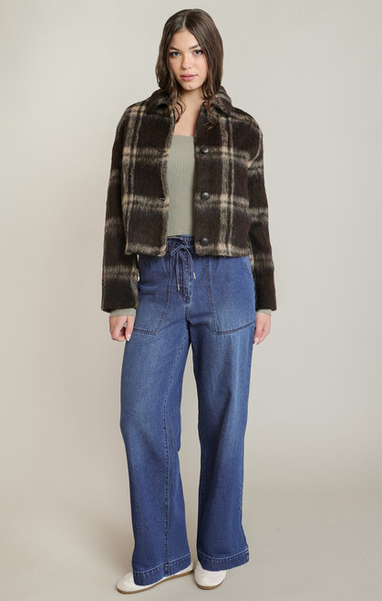 Dex Washed Indigo Wide Leg Denim Pant