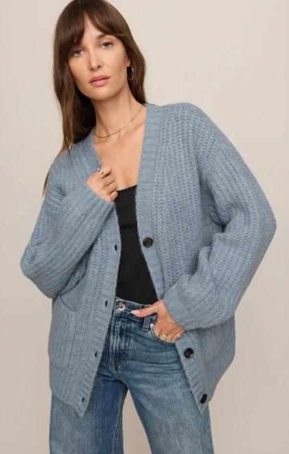 Z Supply Mineral Blue Whitmore Cardigan