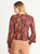 BT Orange/Purple Paisley Vneck Blouse