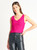 Dex Hot Pink Ribbed Sweater Tank