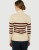 Fig Sesame Heather Stripe Lugano Fitted Top