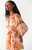 Dex Orange/Peach Floral Belted Mini Dress