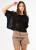 C'est Moi Black Open Knit Sweater