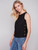 Charlie B Black Linen Tank Top