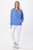 Suzy D Slate Blue Moopy Hooded Sweatshirt