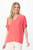 Suzy D Coral Kashmir Crepe w/jersey Back Tee