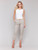Charlie B Greige Slim Pant w/belt
