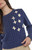 Sadie & Sage Navy Lulu Embroidered Daisy Sweater