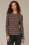 Wit & Wisdom Oyster/Black Stripe Knit Top Wit & Wisdom Oyster/Black Stripe Knit Top