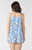 Dex Blue Wash White Flower Tie Shoulder Tank