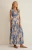 Z Supply Lake Blue Malene Bloom Floral Maxi Dress