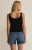 Z Supply Black Tate Lace Up Sweater Top