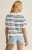 Z Supply Lake Blue Prado Stripe Sweater Tee