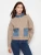 Charlie B Heath Sand Sweater w/Denim Pockets
