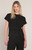 Room 34 Black Textured Knot Top