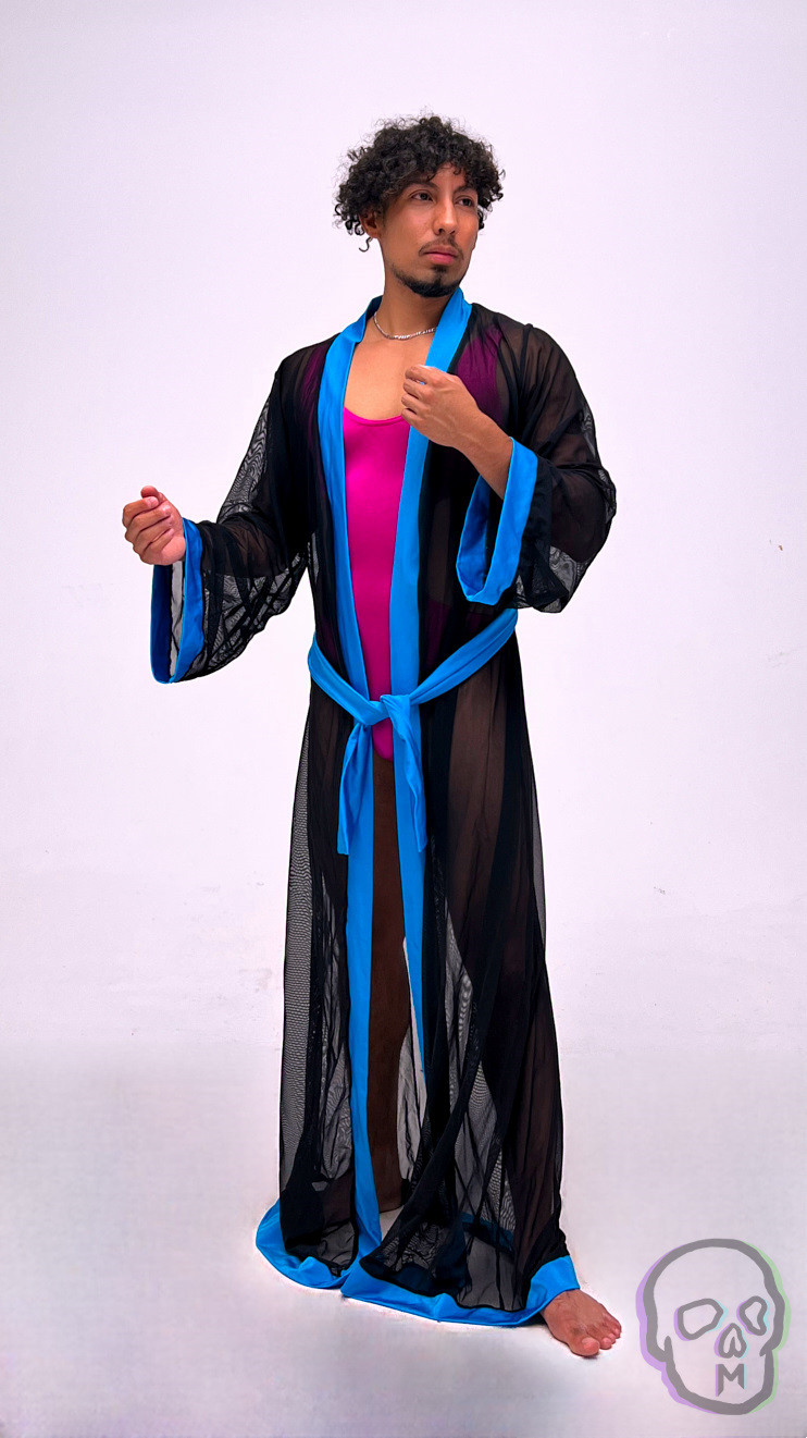 Leg Lock Robe Full Sheer Robe