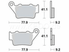 Brake Pads Rear Lucas fits Brembo Caliper TT600S/E/R/RE, MT03, XT660R/X'04-, XT660Z'08-, Ténéré700 (XTZ690 / T700)