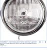 SR Headlight 7", metal housing chrome-plated, embossed e-approved glass lens (range adjustment 40404 required, OEM headlight brackets will fit)