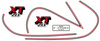 Fuel Tank Decal XT500'80, Red/Black/White, complete Set LH/RH, overcoatable