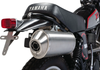 Stainless Steel Silencer YAMAHA TT500, XT500, oval, incl. db-killer, intermediate pipe with 35mm connection and mounting material, not street legal