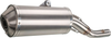 Stainless Steel Silencer, oval, incl. db-killer, intermediate pipe for OEM and performance header pipe & mounting material, not street legal