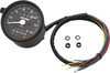 Daytona 'Mechanica II' Mini Speedometer YAMAHA SR400, SR500, TT500, XT500, 140km/h display, 60mm diameter, black housing, black dial, 4 pilot lights, LED illumination, 6-12V