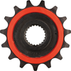 15T Front Sprocket, fine geared, double-sided rubberized for noise reduction, flange width 15,6mm, 520 chain type. YAMAHA SRX600, TT600S/E/S/R, XT600Z'88-, XT600'87-, XT600E/K, SZR660, XTZ660