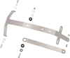 YAMAHA TT500 License Plate Bracket, stainless steel, incl. mounting material (extensions: number plate tray item. 50149, turn signal bracket item 63003)