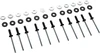Mounting Kit, black, for fender extension, item no. 50791-XX, 10 black blind rivets and 20 washers (black/silver)