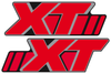 Fuel Tank Decal red/silver grey/black YAMAHA XT600, 2pcs. complete right + left side, decal template = type 2KF