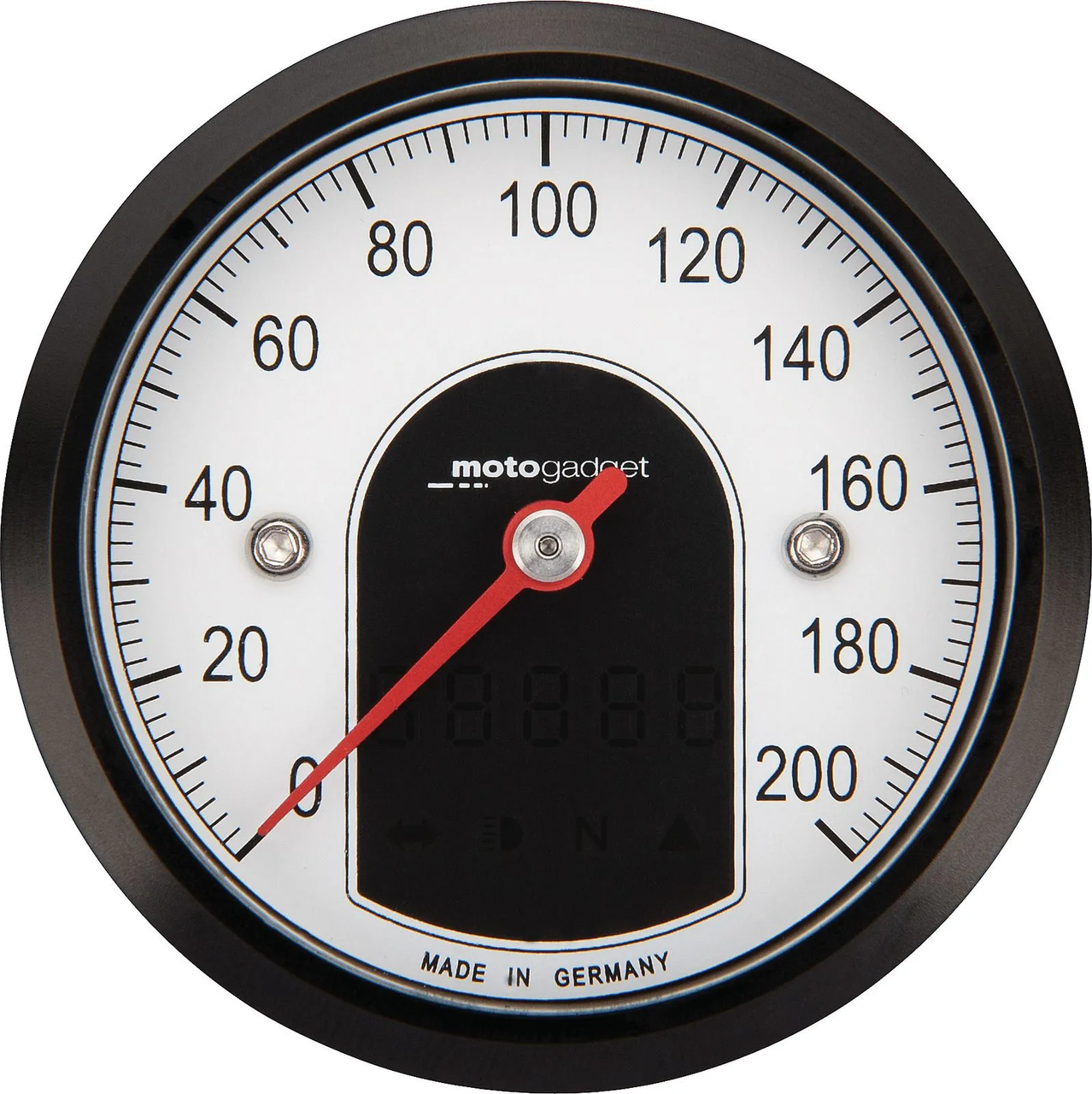 YAMAHA SR400 SR500 Speedometer Motogadget 'Motoscope Tiny', 49mm dia, Black Aluminium