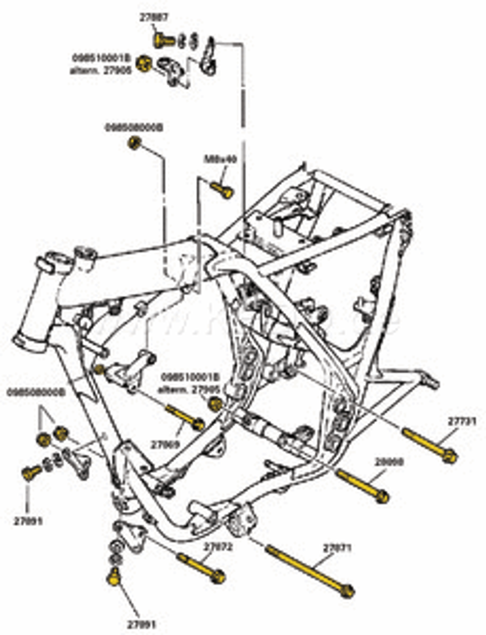 Bolt Engine Mounting 100mm M10x1.25 (Front Mounting Brackets) SR400 SR500 TT500 XT500OEM reference 90105-10039-00 NEW 95817-10100