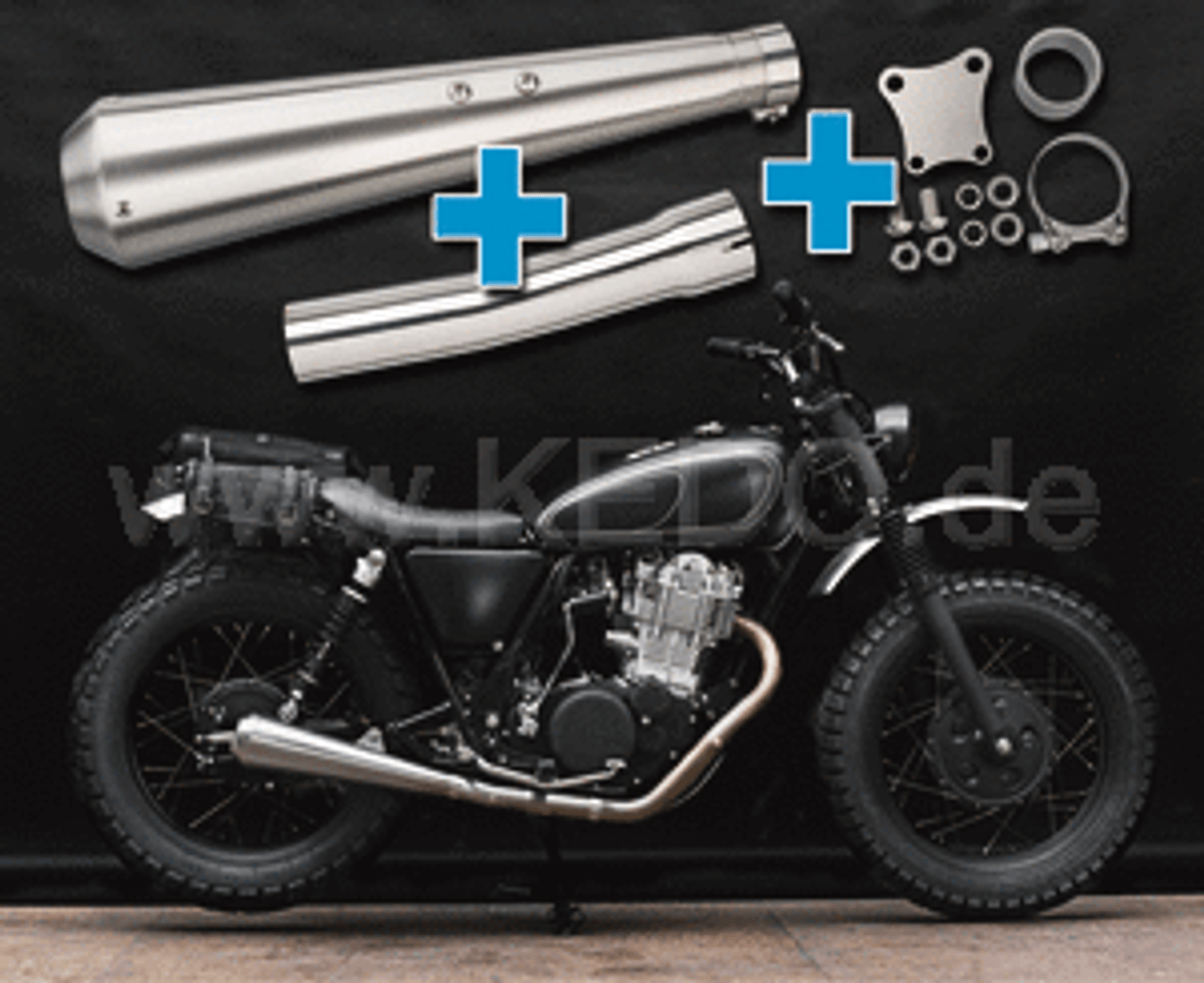 Muffler Kit "Gibbonslap" Premium Stainless Steel SR500 '84>