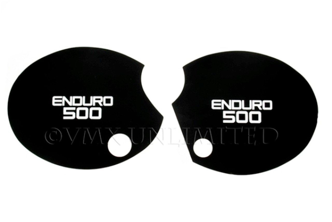 Side Panel Decal Set XT500 77 (76-79) Black "Enduro 500"