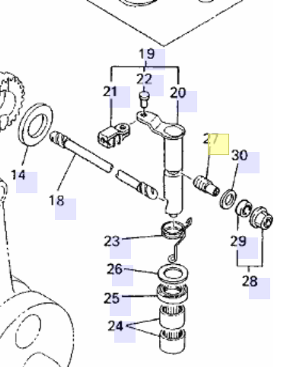 Clutch Adjusting (eccentric) Screw YAMAHA DT100, DT175, DT250, DT400, MX100, MX175, MX400, SR400, SR500, TT500, TY250, XT500, YZ125, YZ250, YZ400 OEM 364-16343-00