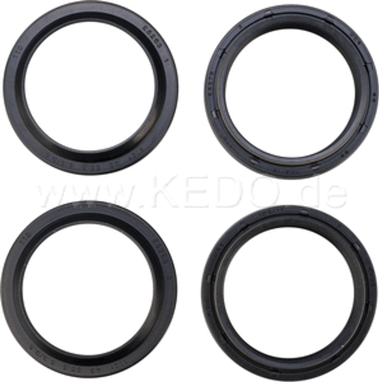 Fork Oil Seals incl. Dust Covers, 1 Pair (43x55x10.5mm) TT600-'92 (36A, 59X), XTZ660, XTZ750