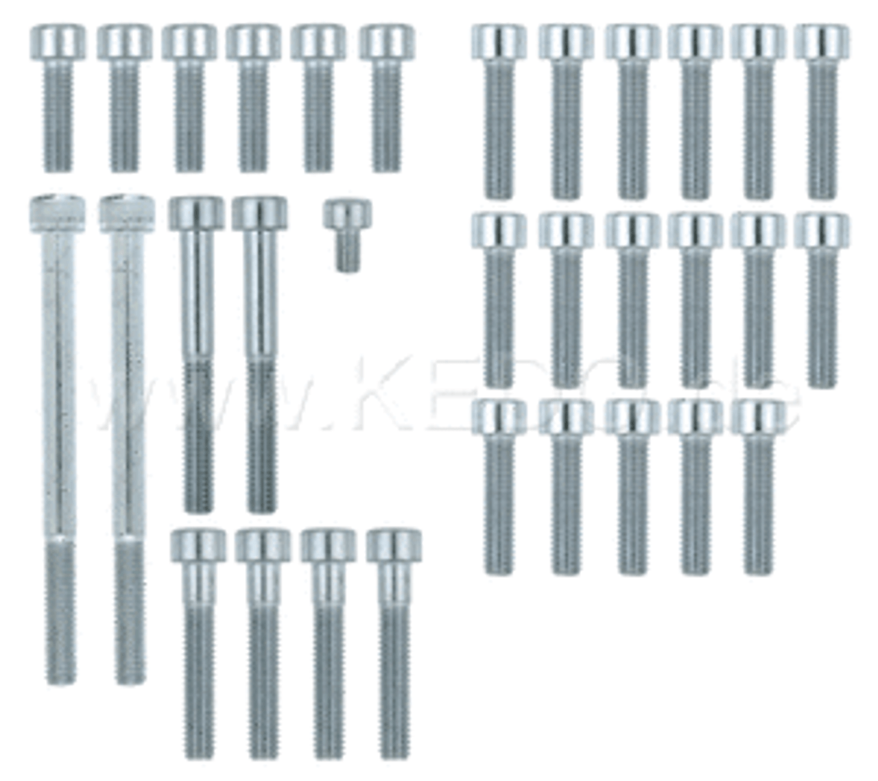 Allen Screw Set for Crankcase Cover, 8.8, Zinc Coated XT550, SRX600, TT600, XT600/Z/E/K