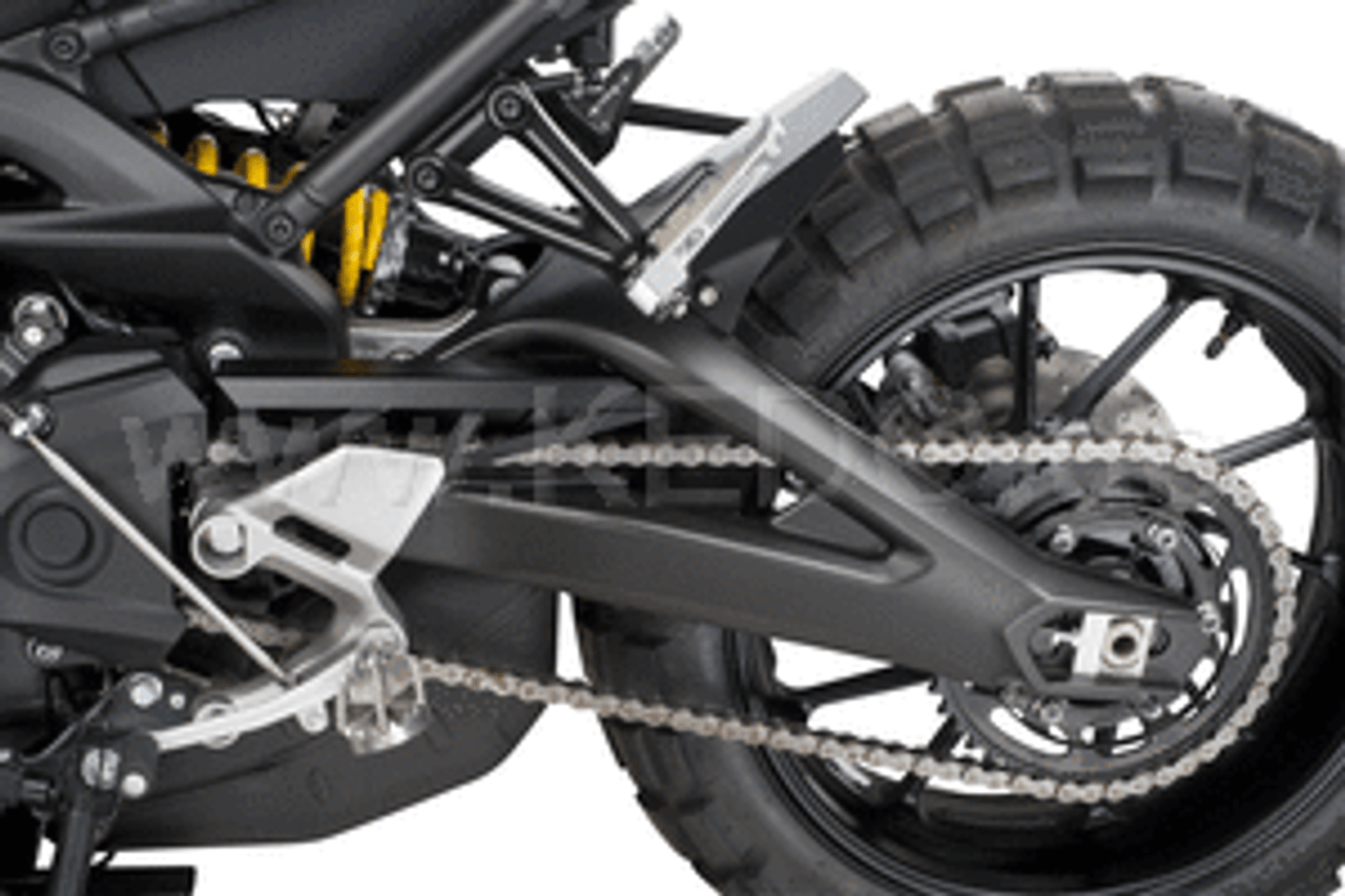 Chain Guard 'Convertible', 2-Piece, Black, incl. Mounting Material - all parts can be mounted separately or in combination (front, rear, front+rear)