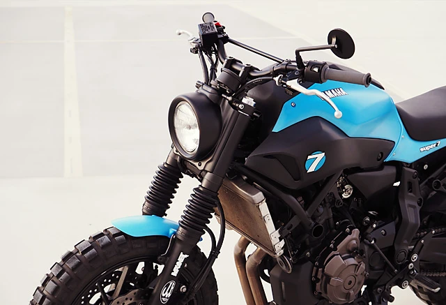 YAMAHA 17 FZ-07, MT-07 2014-2020 JvB-moto "Super7" Headlight Cover-,  unpainted ABS , incl. H4 lamp insert