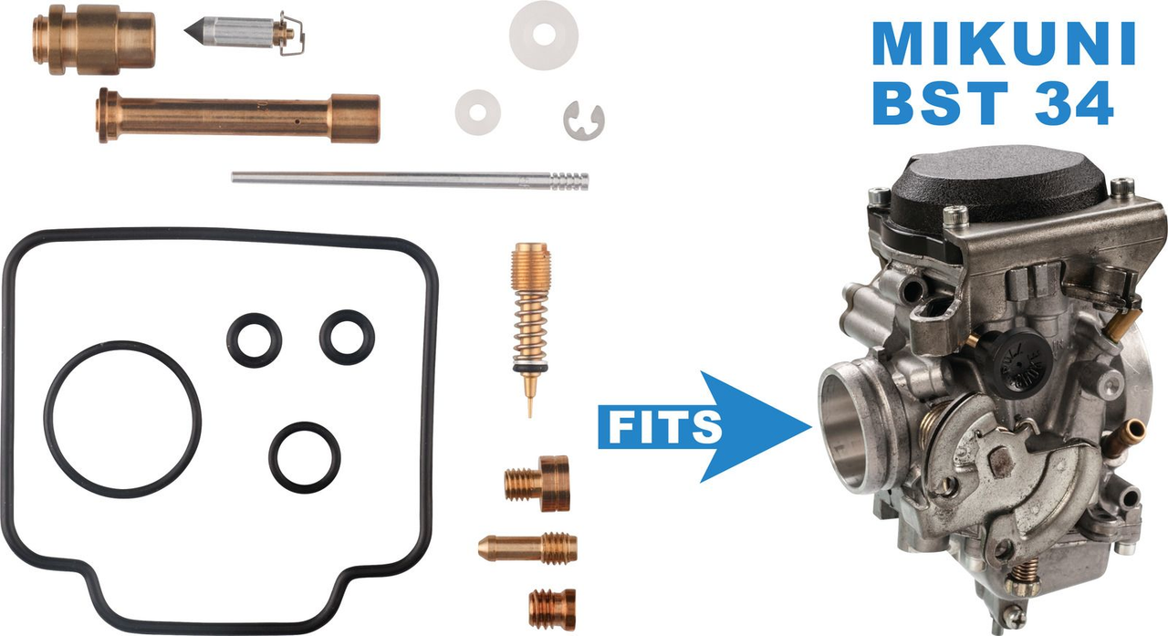 Carburettor Rebuild Kit fits Mikuni BST34 carburettor SR500 '90-on