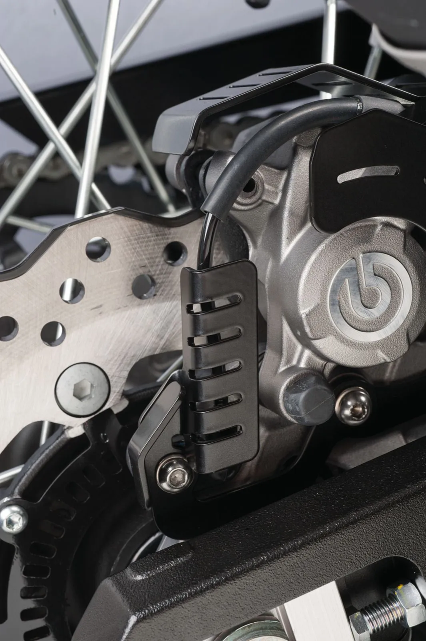 KEDO Protection/Cover for Rear ABS Sensor, 2mm stainless steel black plastic-coated, delivery includes mounting material YAMAHA  Ténéré700 (XTZ690 / T700) 2019 and later