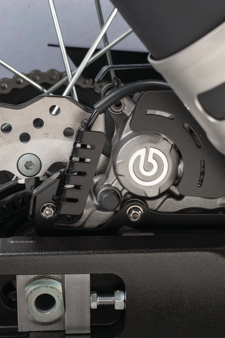 KEDO Protection/Cover for Rear ABS Sensor, 2mm stainless steel black plastic-coated, delivery includes mounting material YAMAHA  Ténéré700 (XTZ690 / T700) 2019 and later