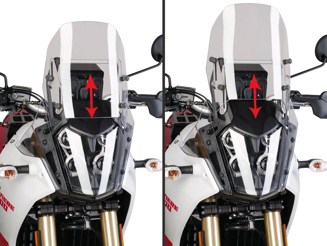 Windshield height adjuster ideal for tall people Application: YAMAHA Ténéré700 (XTZ690 / T700) 2019 and later