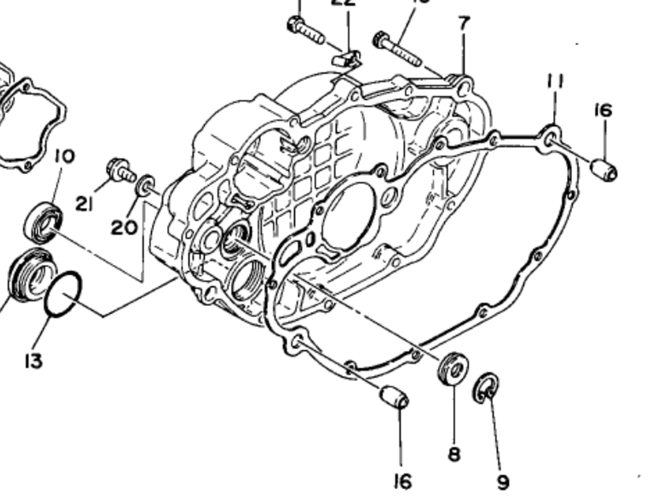 Centring Sleeve, Diameter 12mm, length 16mm (e.g. crankcase halves, clutch cover), OEM reference # 99530-12016