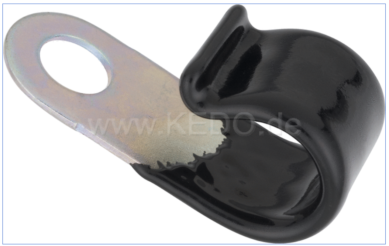 Cable Clamp, Rubberized, OEM 90465-10018 (for upper engine bracket, LH), inner diameter approx. 10mm