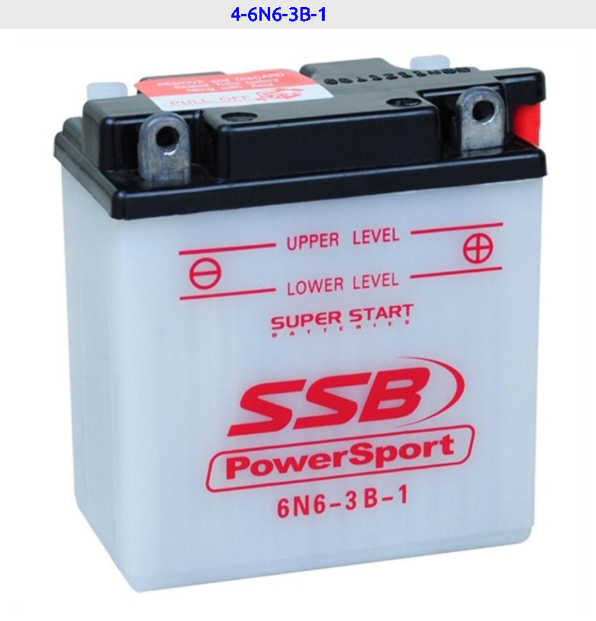 Heavy Duty 6V Lead Acid Battery DT250, XT250 2 Valve, XT500, TT500