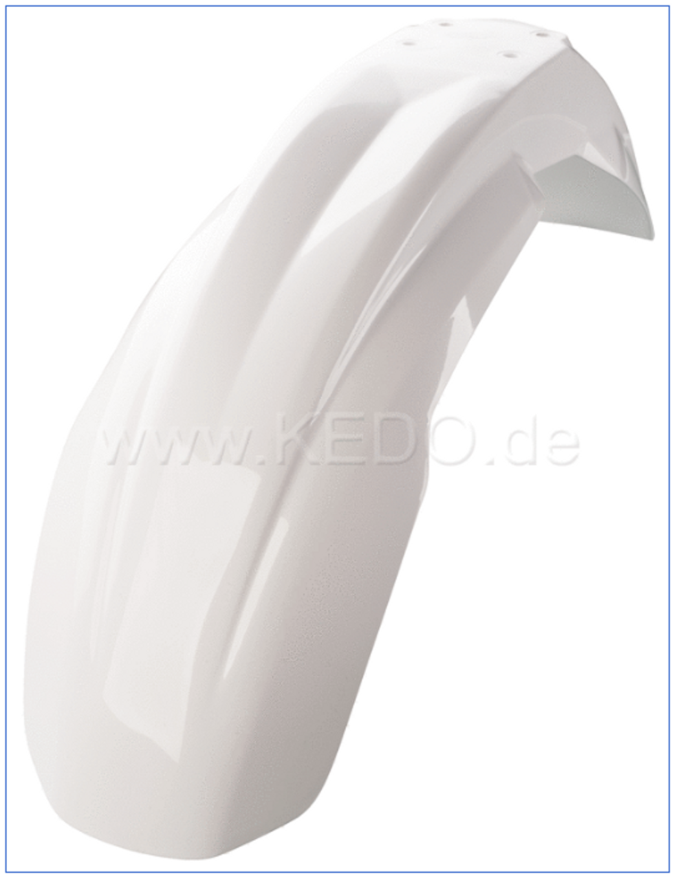 Enduro Front Fender, pure white dyed through (PP), very good protective effect