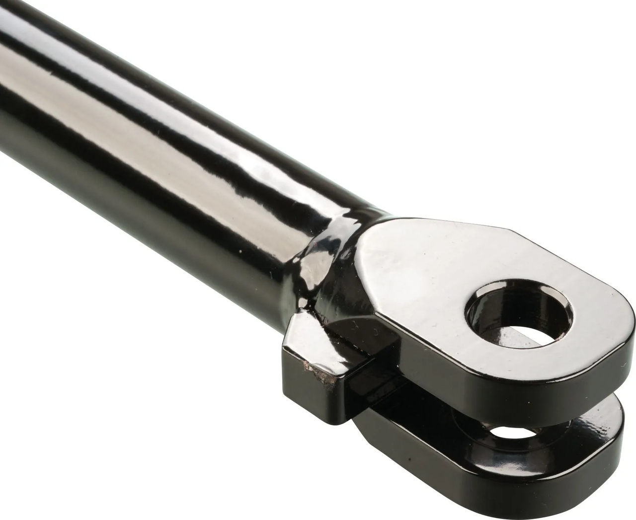 YAMAHA TT500, XT500 Heavy-duty Side Stand, for 12mm frame hole and 1 spring (or 2 nested), with stop limiter, black plastic coated