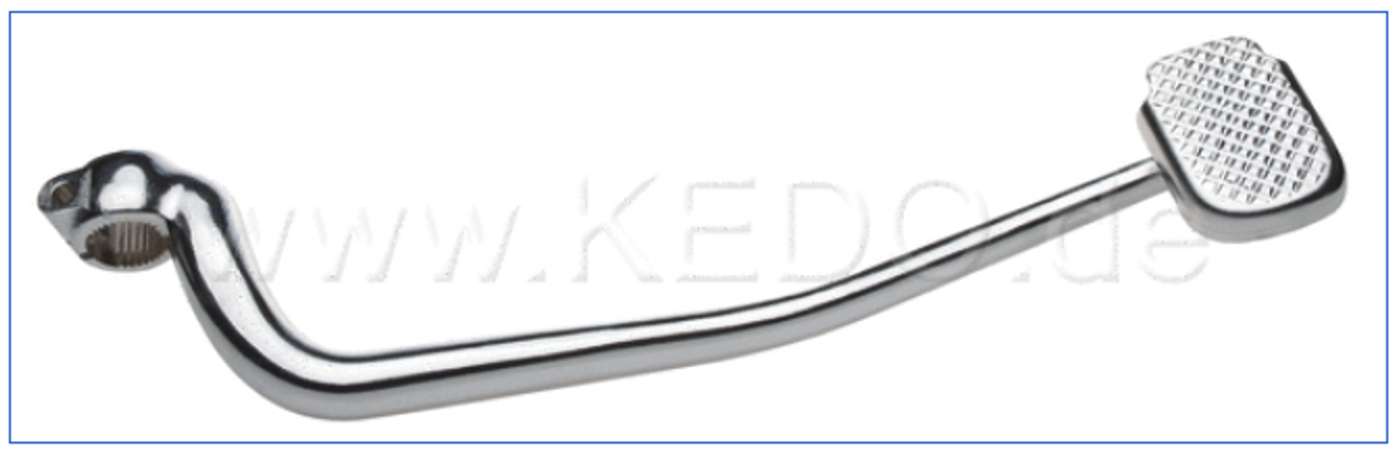 Foot Brake Pedal, Chrome Plated